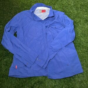 Craghoppers Nosilife Women 16 Blue Insect Shield Hiking Shirt Long Sleeve CWS382